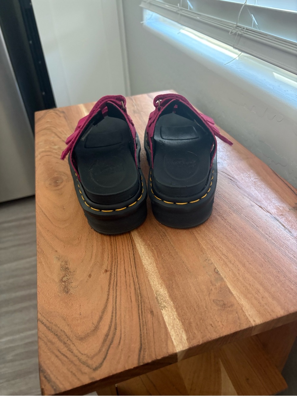 Triple-Strap women’s Doc Marten Fuchsia Suede. Worn once Excellent condition! - Picture 5 of 5